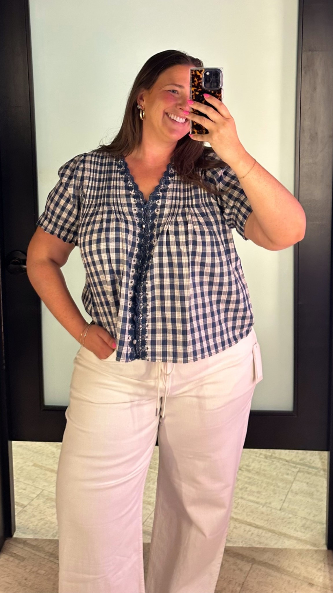 Size XL in the top and size 33 curve love in the jeans!

#LTKootd #LTKMidsize #LTKSaleAlert