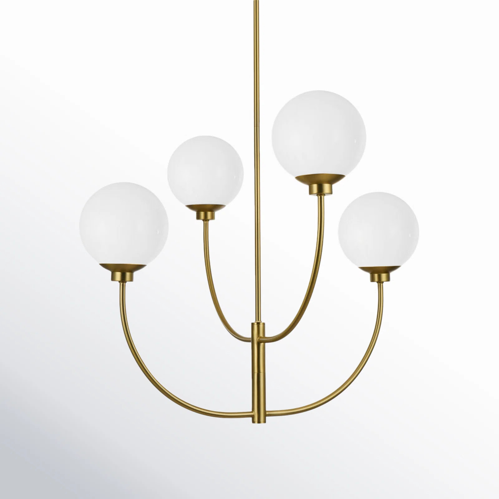 Living District Nyomi 30 Inch chandelier in Satin Gold | Wayfair North America