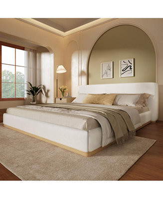 Streamdale FurnitureQueen Bed with Solid Wood Frame in Elegant White Finish | Macy's