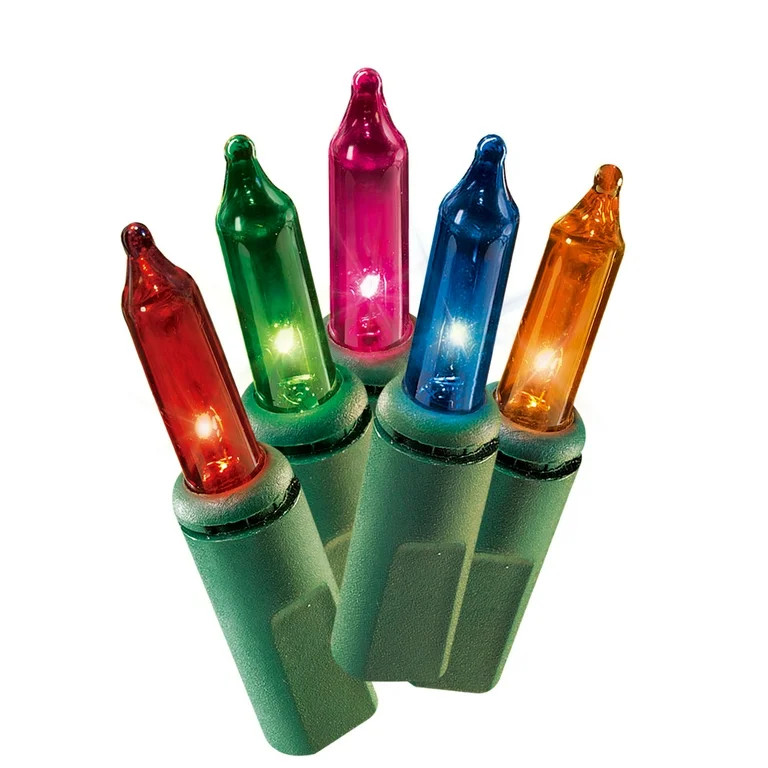 Indoor/Outdoor 300-Count Incandescent Mini Christmas String Lights, Multicolor, 59', by Holiday T... | Walmart (US)