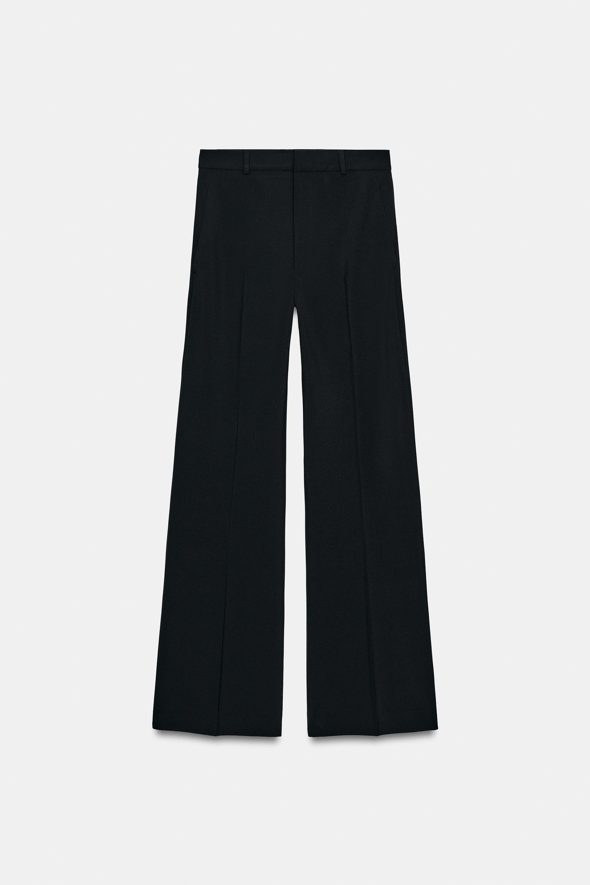 Zara Collection High-Waist Wide-Leg Trousers In Black - M - Woman | Zara UK