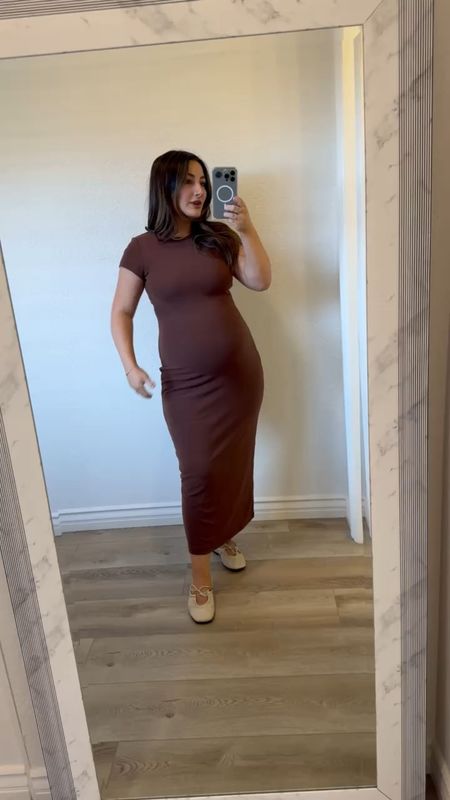 Bump friendly dress that’s also petite friendly! I’m only 5’0”!

Wearing a size small 
T shirt dress: color chocolate love 
Multiple colors available!!

Free people fashion!
Stretchy enough to be maternity pregnancy bump friendly

#LTKSeasonal #LTKMidsize #LTKBump