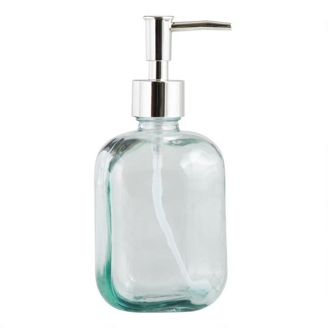 Aqua Recycled Glass Liquid Soap Dispenser | World Market