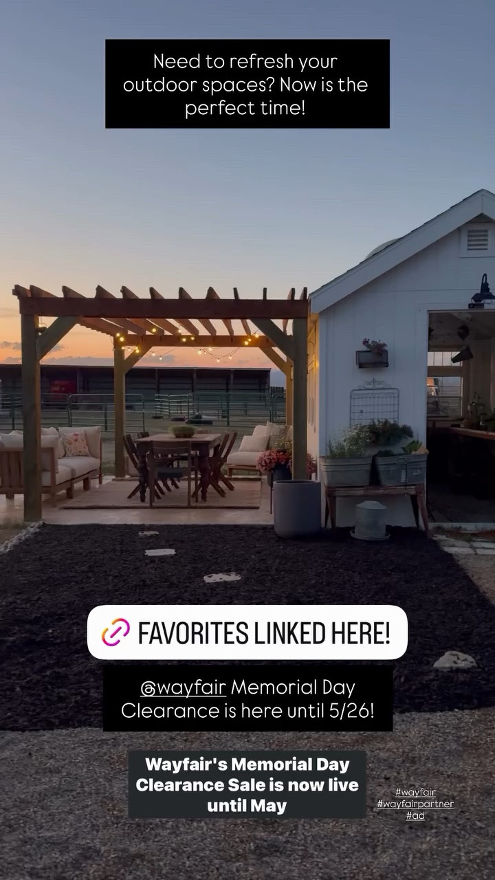 #wayfair
#wayfairpartner
#ad  @wayfair Memorial Day Clearance is here until 5/26! Need to refresh your outdoor spaces? Now is the perfect time!