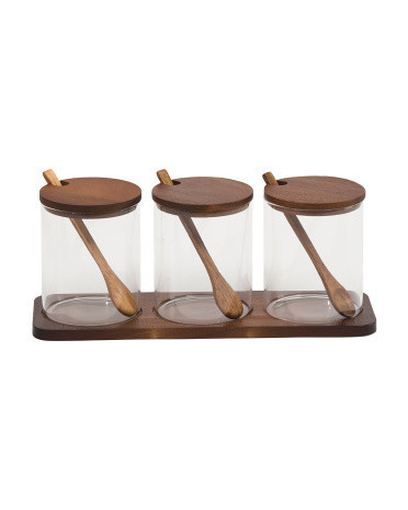 3Pk Condiment Canisters Set | TJ Maxx