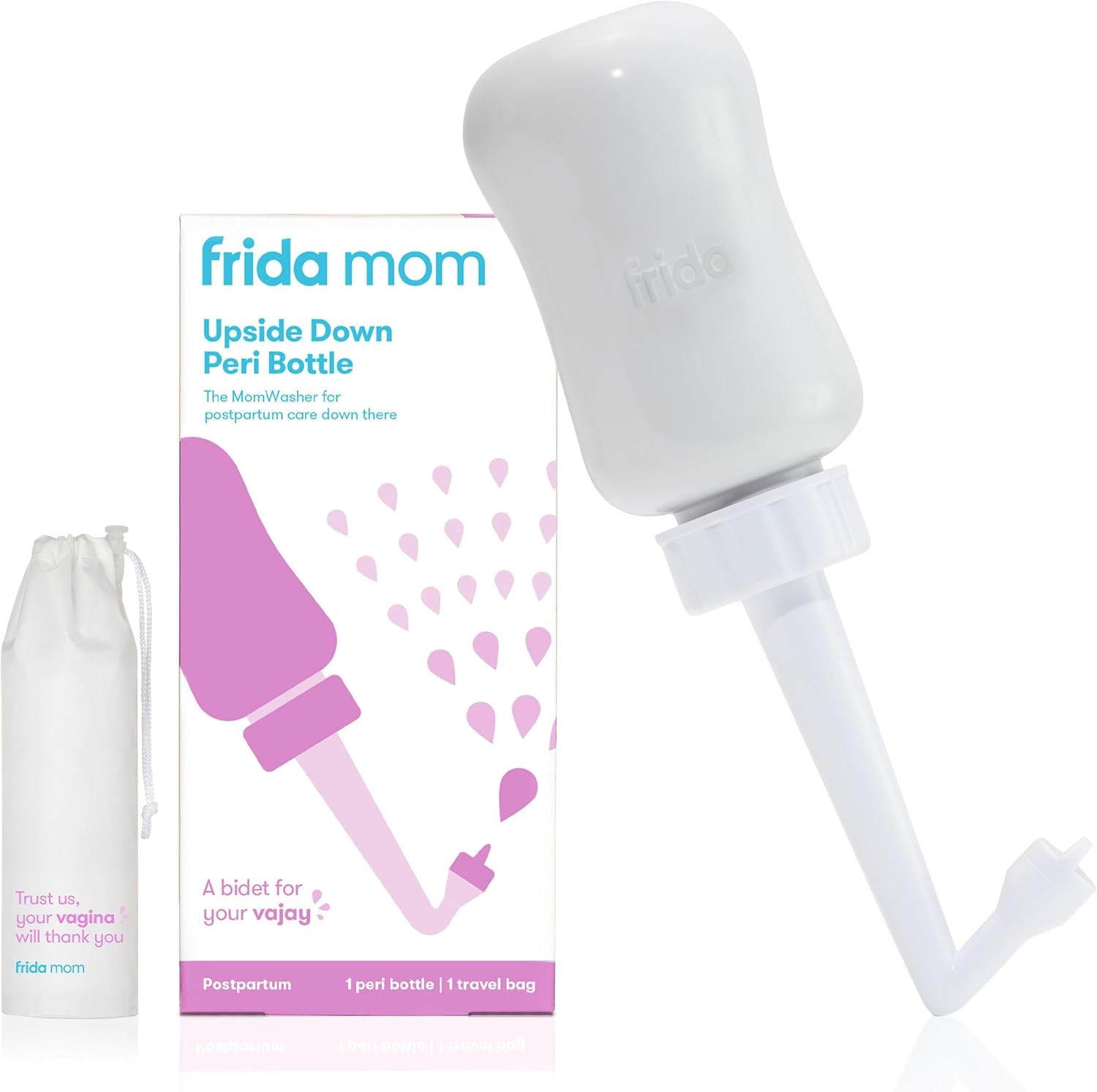Frida Mom Upside Down Peri Bottle Sprayer for Postpartum Care w/ Bag, Gray | Amazon (US)