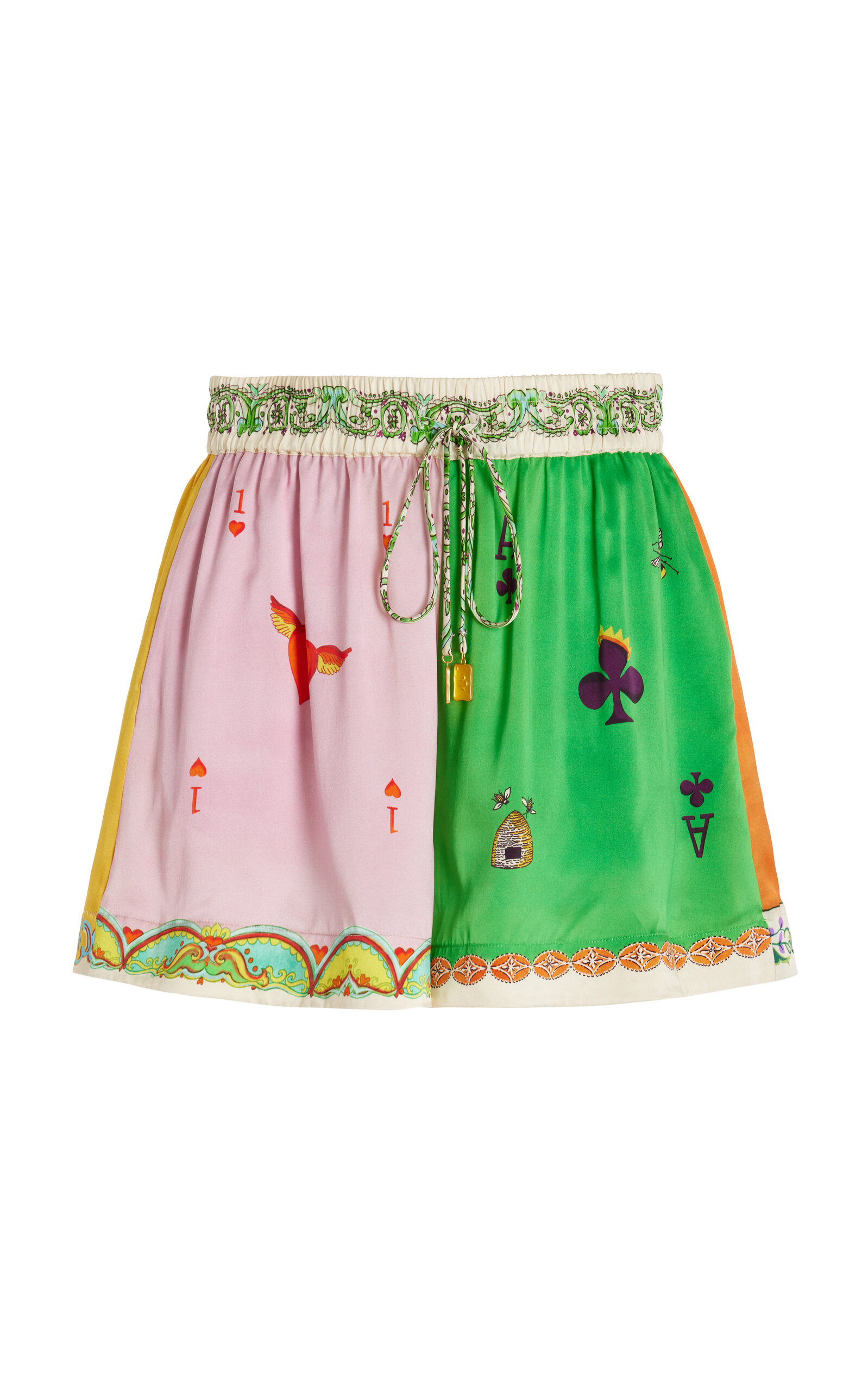Rummy Printed Silk-Satin Shorts | Moda Operandi (Global)