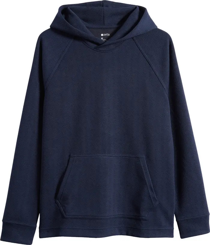 Zella Edge Chevron Jacquard Hoodie | Nordstrom | Nordstrom