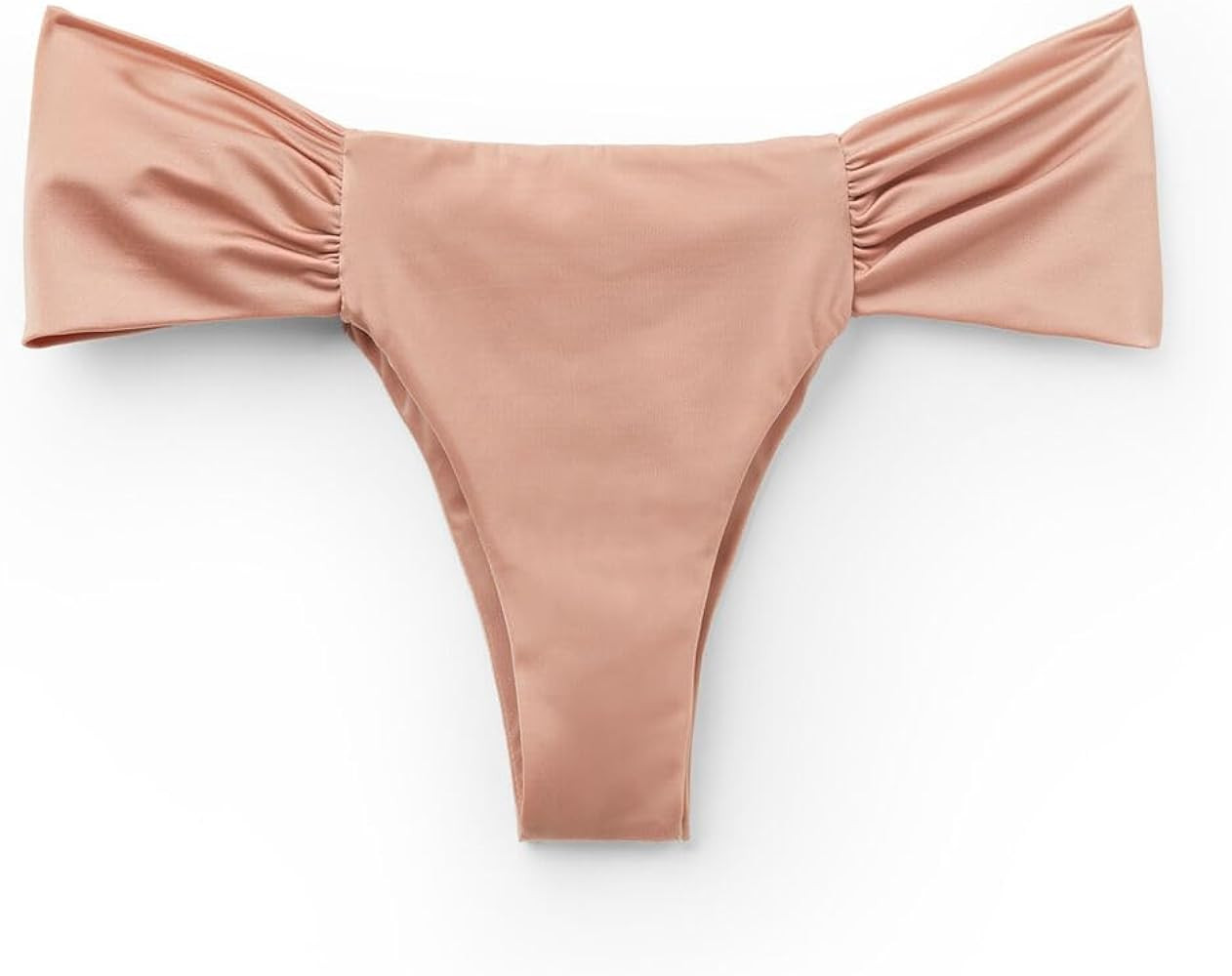 CALZEDONIA Woman's Draped Brazilian Swimsuit Bottom Shiny Satin | Amazon (US)