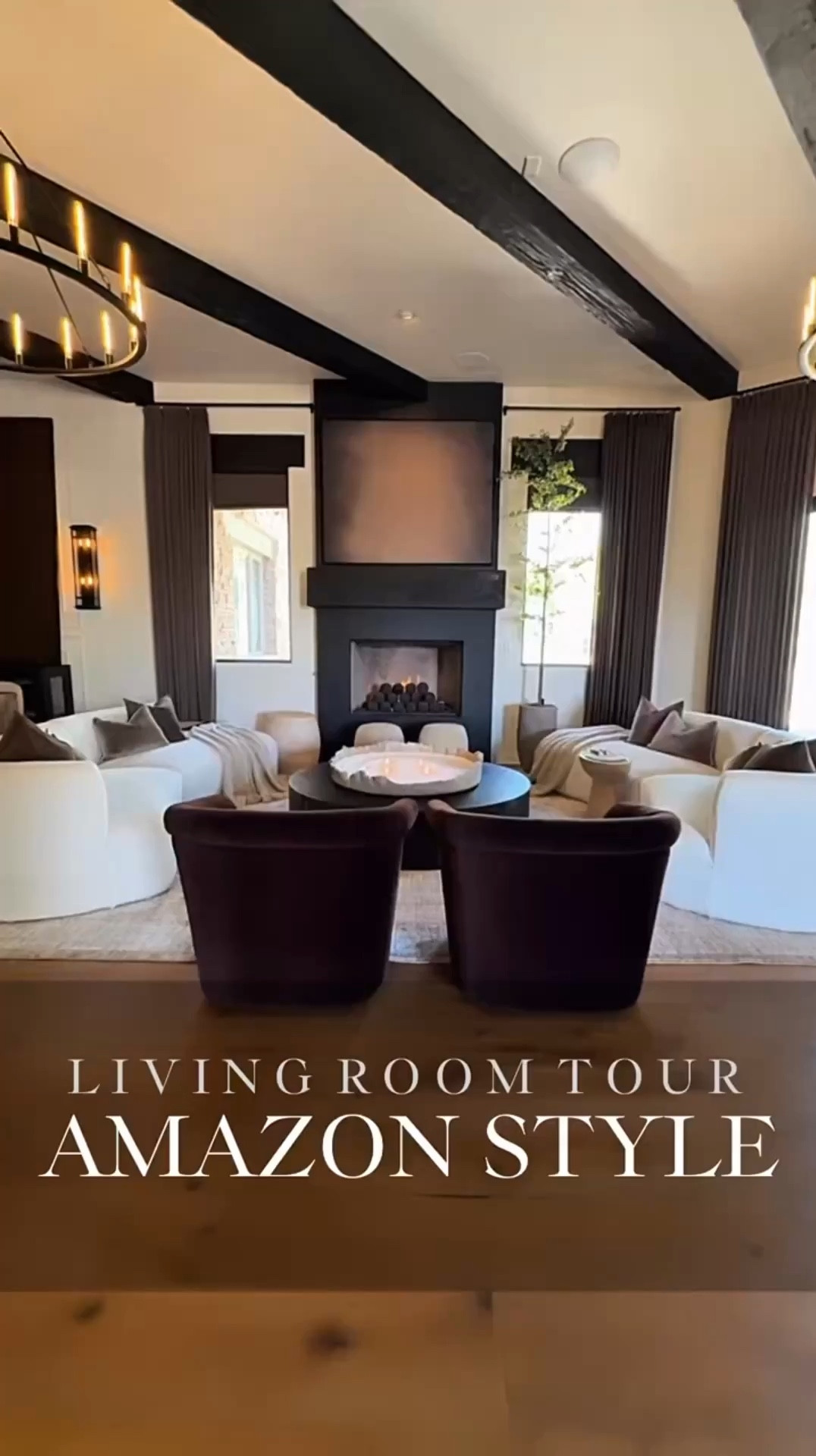 Welcome to my living room! 🤎 A cozy, neutral space with some of my favorite Amazon finds I’ve curated. 

From the curved boucle couches, beautiful accent chairs, bold wall sconces, lamps, chandeliers, and a gorgeous neutral plush rug that’s so soft. My faux trees look super realistic too. 🥰 This space is so cozy, especially at night. 🔥

#LivingRoomTour #AmazonHomeFinds #NeutralHomeDecor #BoucleCouch #VelvetChairs #CozyCorner #AmazonDecor #HomeVibes #MoodyNeutrals #CuratedCozy #InteriorInspo #LivingRoomGoals #AmazonFavorites #HomeTourStyle #FauxTreesThatLookReal



#LTKMothersDay #LTKHome