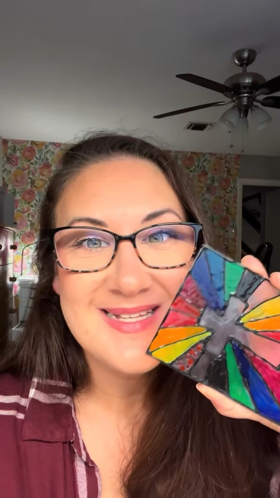 Faux stained glass for Illumination Station VBS & VBX ✨
Sharing part one of this step-by-step church craft tutorial. We’re outlining on 1/16" acrylic using black puffy paint to create a stained glass effect before adding color in part two.
This is such a simple and affordable VBS craft idea for kids ministry, Vacation Bible School, or church summer programs. I’ve linked the supplies I use to make it easy to recreate.
Let it dry overnight, and then we’ll add the color 🎨✨

#LTKmomlife #LTKKids