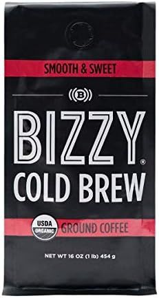 Bizzy Organic Cold Brew Coffee | Smooth & Sweet Blend | Coarse Ground Coffee | 1 LB | Amazon (US)