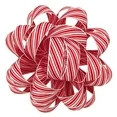Peel 'N Stick Christmas Red and White Stripe Fabric Adhesive Bow, 6 in, by Holiday Time - Walmart... | Walmart (US)