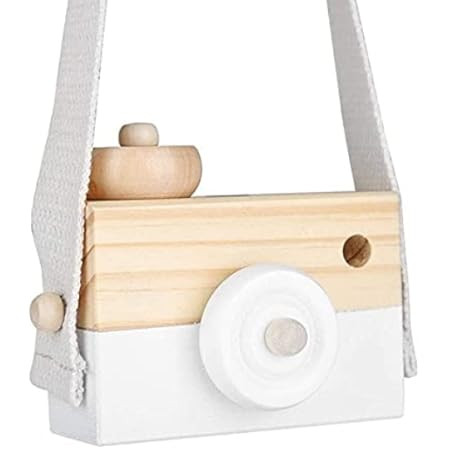 Baby Toy Wooden Mini Camera Toy, Baby Kids Cute Mini Sharpe Toy, Neck Hanging Photographed Props ... | Amazon (US)