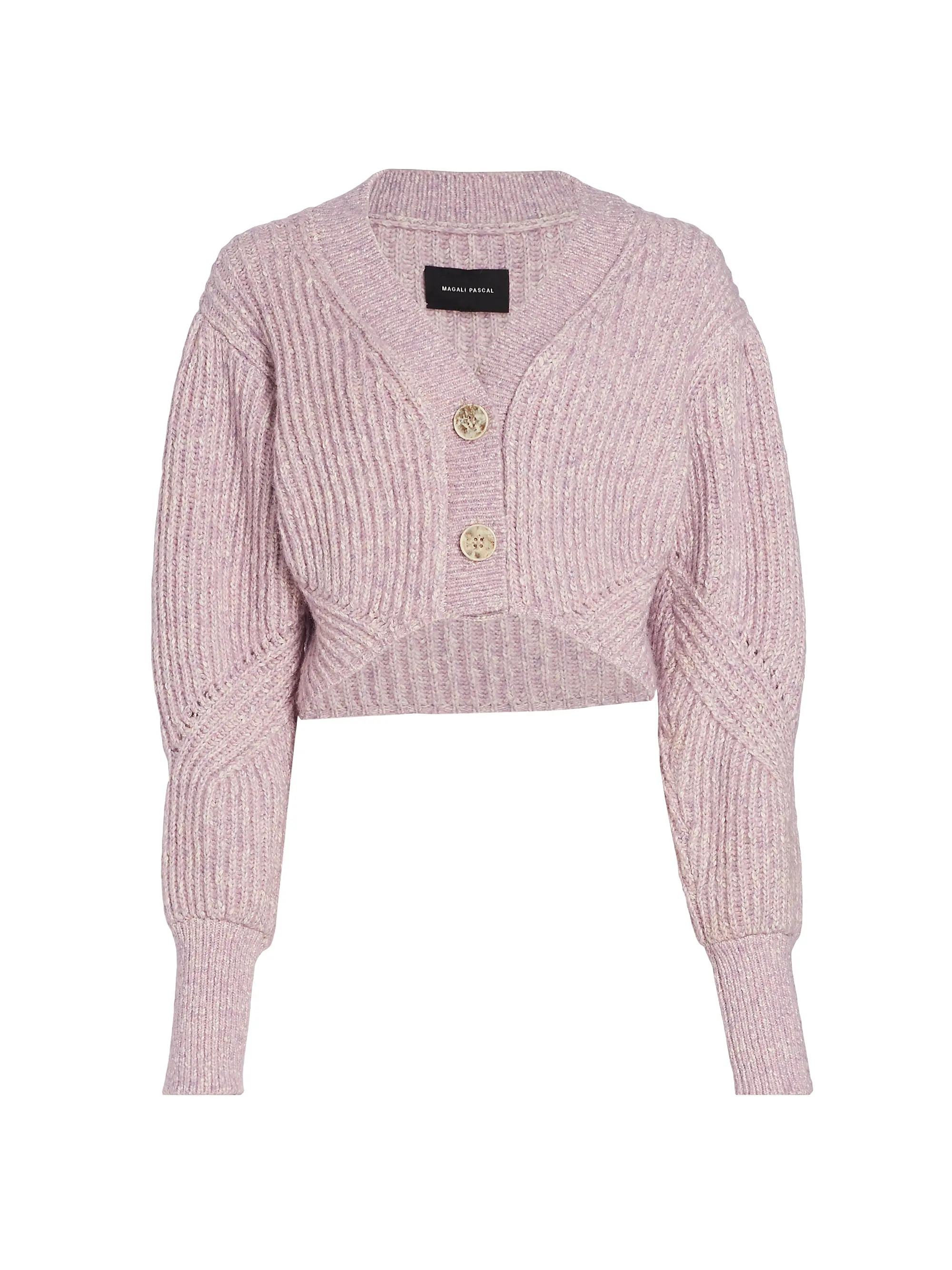 Sienna Cropped Rib-Knit Cardigan | Saks Fifth Avenue
