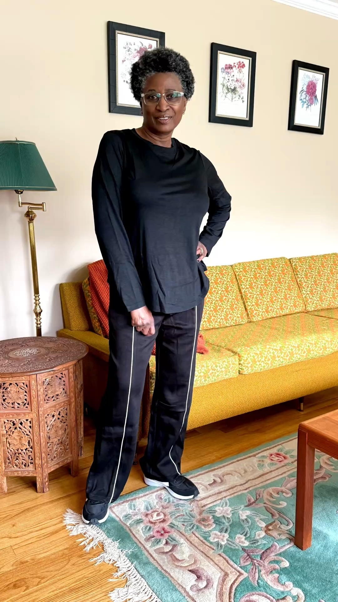 Cozy, comfy outfit. I put the sweatsuit pants with this long sleeve top and it’s perfect (and warm for cool nights). Fashion over 50

#LTKmomlife #LTKOver40 #LTKSeasonal