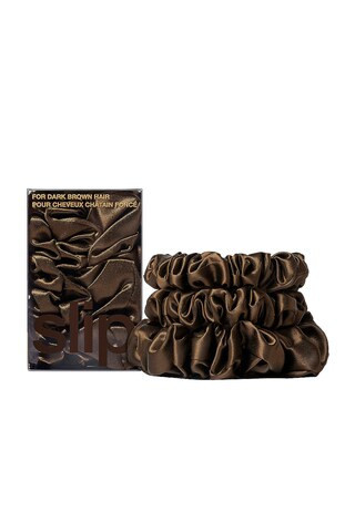 slip Assorted Scrunchies Set Of 3 in Brown | FWRD 