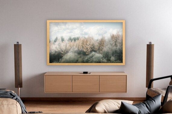 Samsung Frame TV Art Winter Forest Frame TV Snowy Trees | Etsy | Etsy (US)