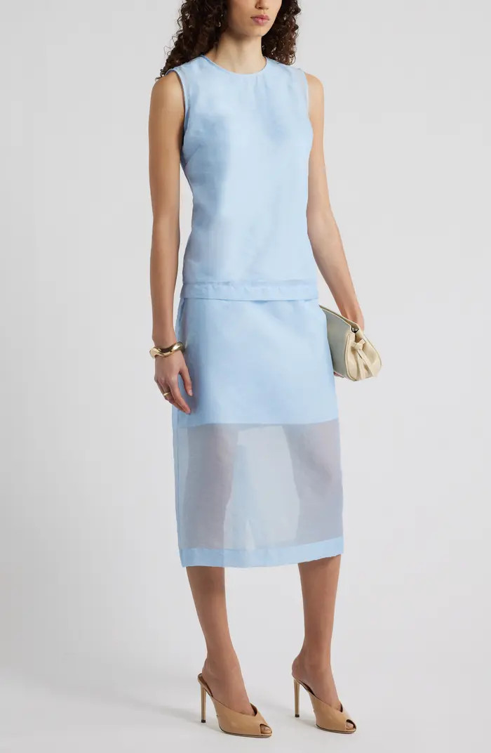 Organza Midi Pencil Skirt | Nordstrom