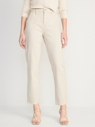 Extra High-Waisted Sky-Hi Straight Workwear Jeans for Women | Old Navy (US)