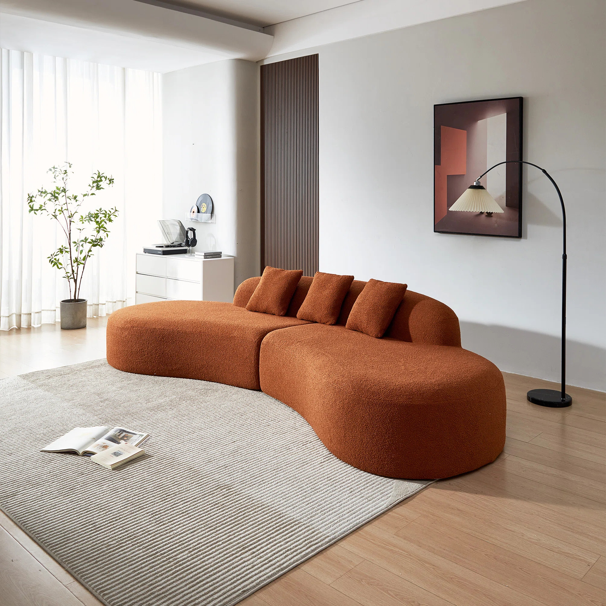 Modern Curved Sectional Sofa | Wayfair North America