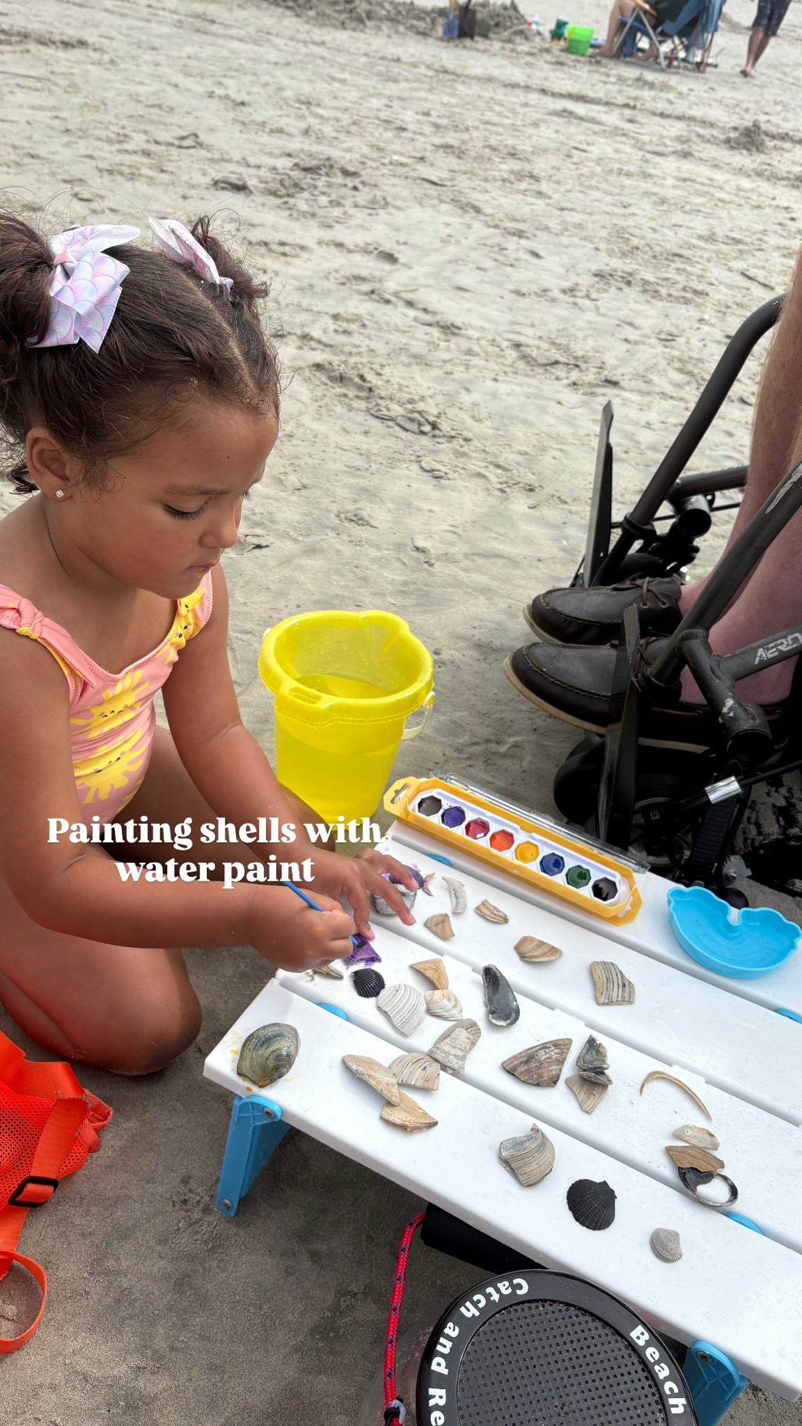 Water painting shells.

#LTKmomlife #LTKSwim #LTKKids