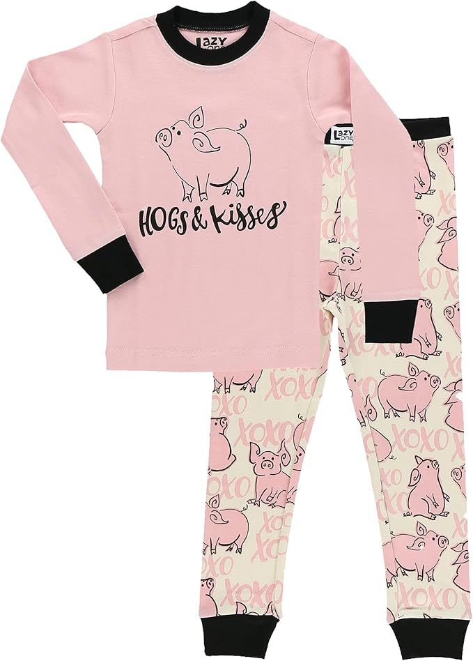 Lazy One Warm Long-Sleeve PJ Sets for Girls and Boys, Funny Animal Kids' Pajama Sets, Cozy, Comfy | Amazon (US)