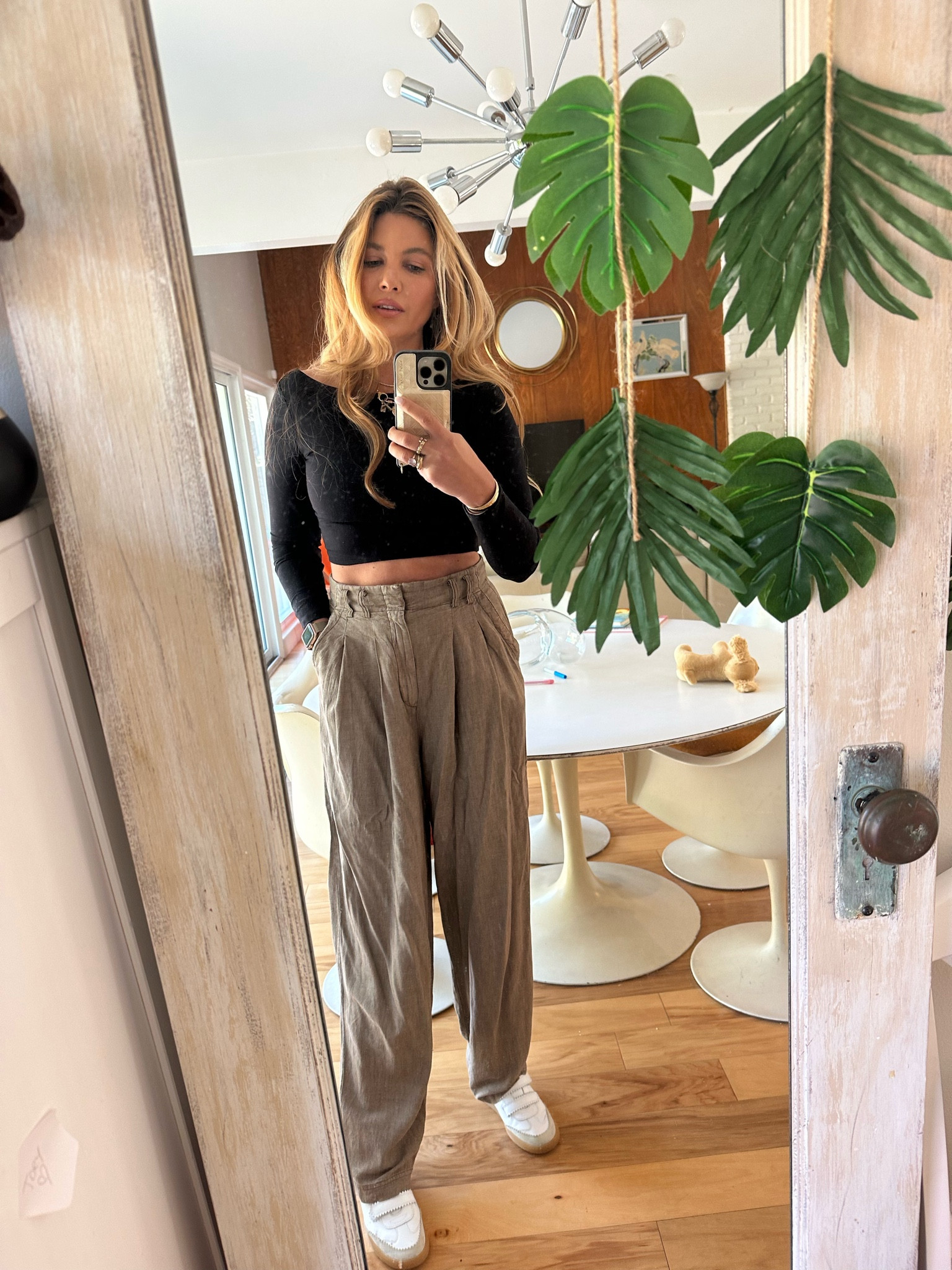 Black crop, olive trousers, high tops, hot rollers 

Love a tight top/loose bottoms situation⚡️
Top: medium 
Trousers (own in 3 colors): 4
Hot rollers: use beautyprofessort320 for 20% off 👓💋

#LTKstyletip #LTKFind #LTKbeauty