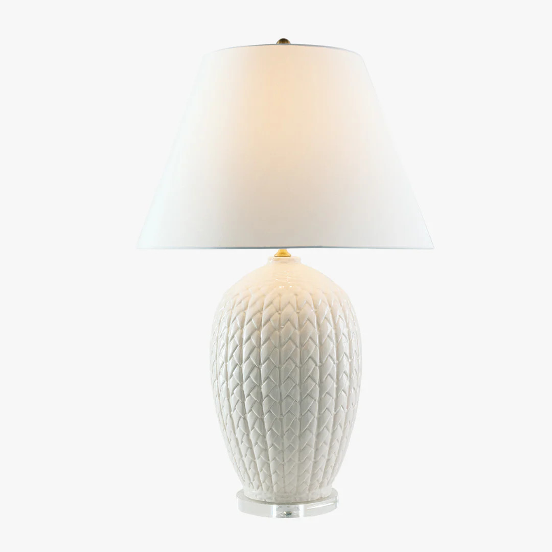 Basketweave Ivory Table Lamp | Dear Keaton