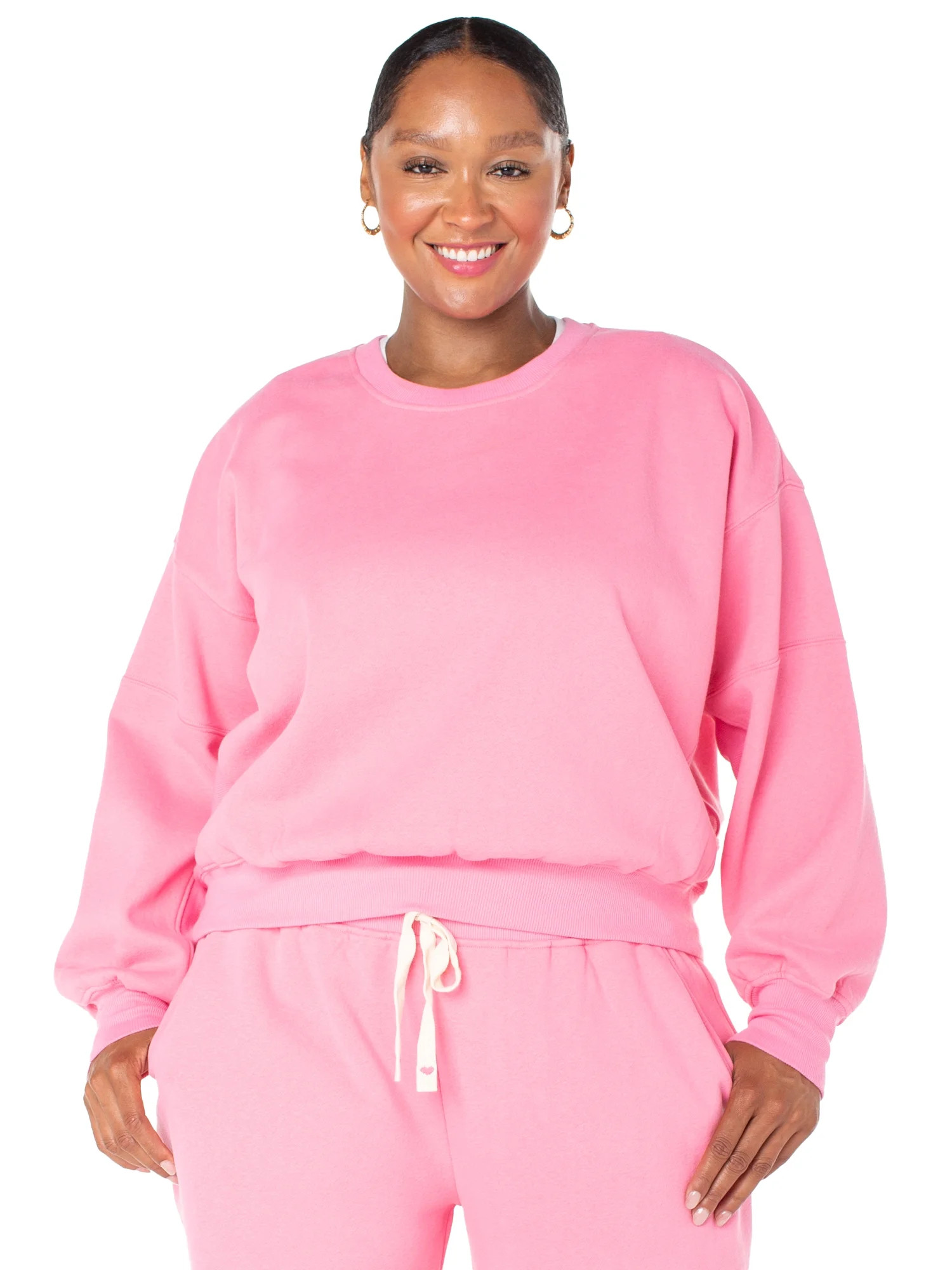 CHECK Celebrity Pink Women's Oversized Boyfriend Sweatshirt Celebrity Pink Women's and Women's Pl... | Walmart (US)