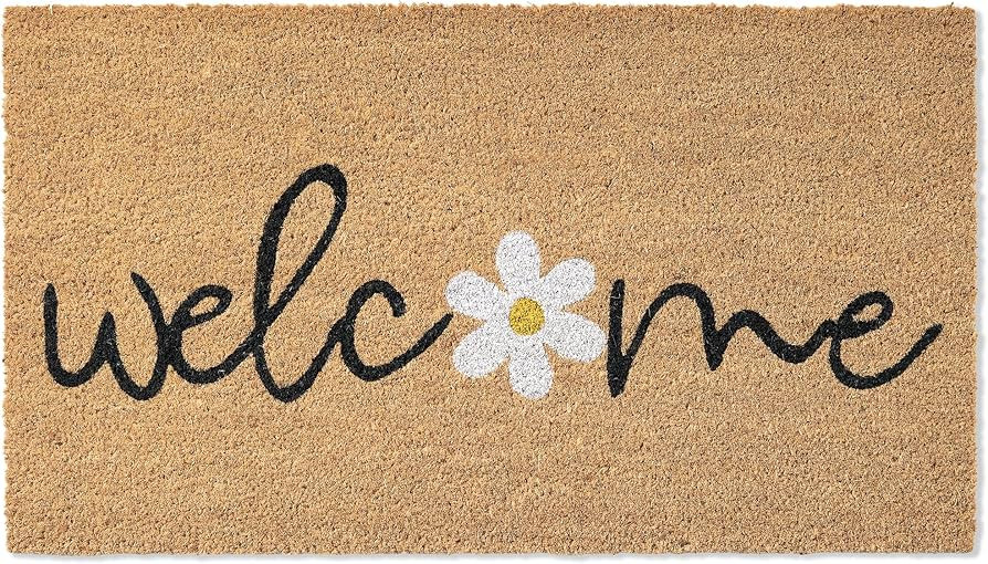 Spring Welcome Front Door Mat - 30"x17" Coir Doormat with Anti-Slip PVC Backing, Indoor Outdoor W... | Amazon (US)