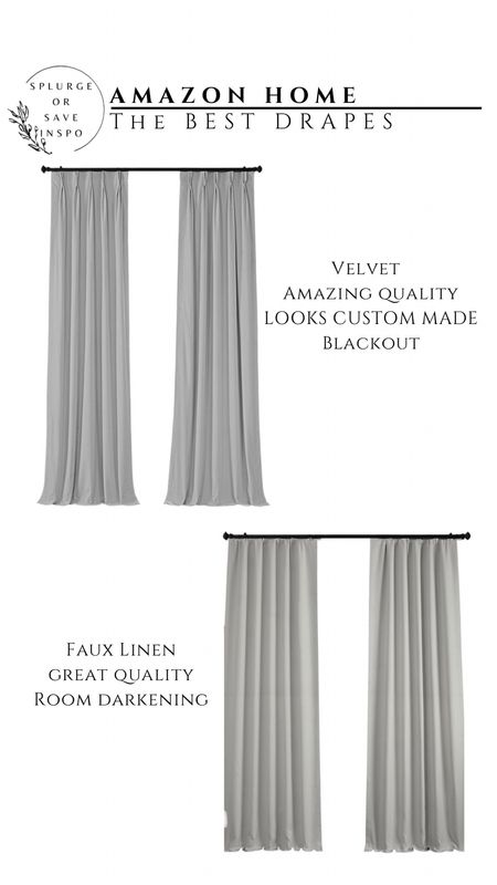 Amazon home finds. Amazon drapes. Faux linen drapes. Velvet drapes.  Room darkening drapes. Blackout drapes 

#LTKsalealert #LTKhome