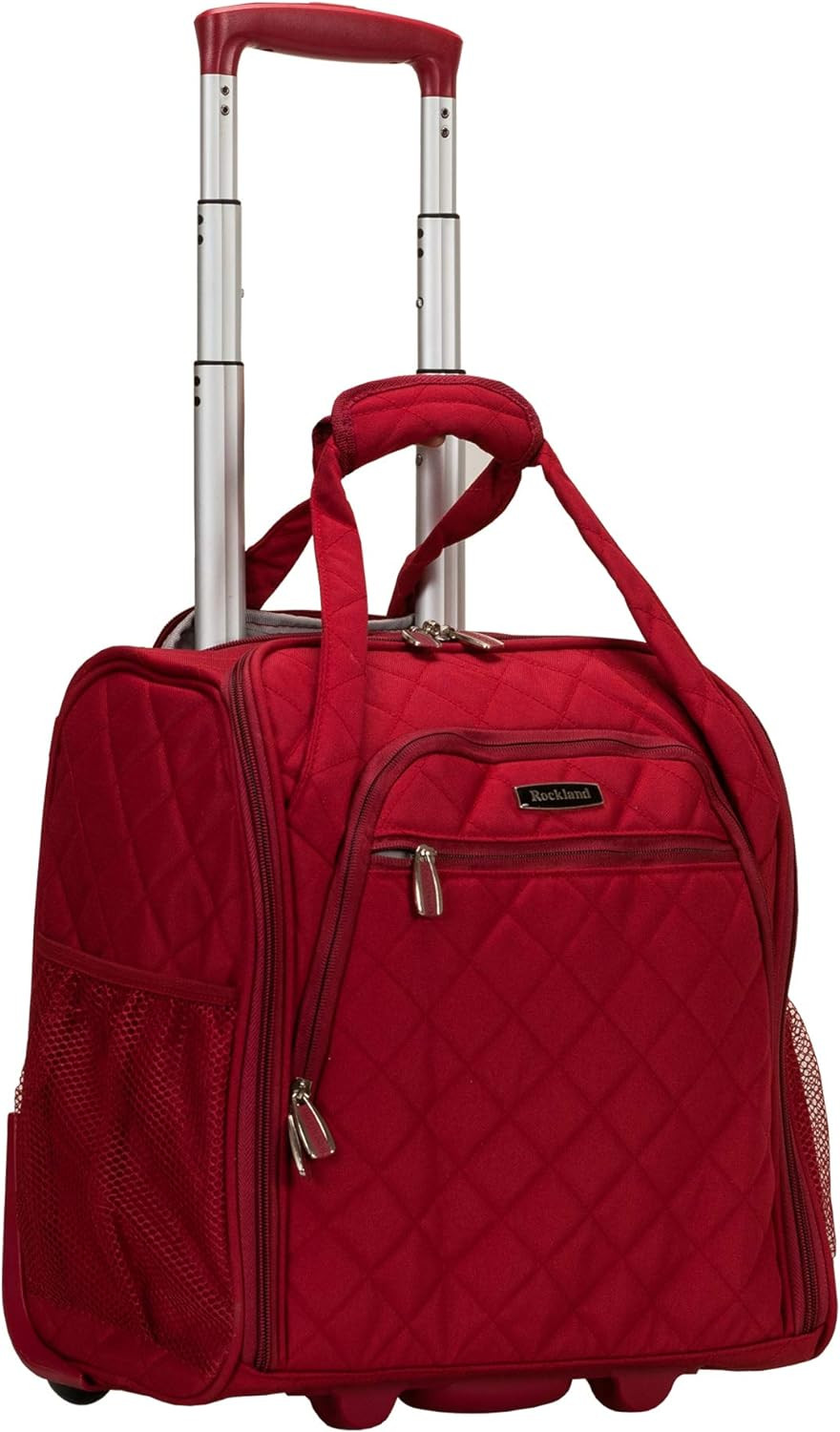 Rockland Melrose Upright Wheeled Underseater Luggage, Red, Carry-On 15-Inch | Amazon (US)