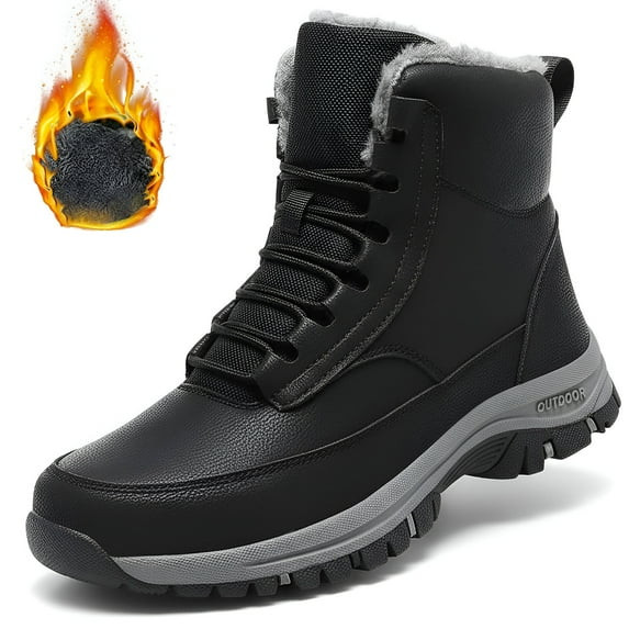 Ecetana Mens Winter Snow Boots Anti Slip Hiking Outdoor Trekking Shoes | Walmart (US)