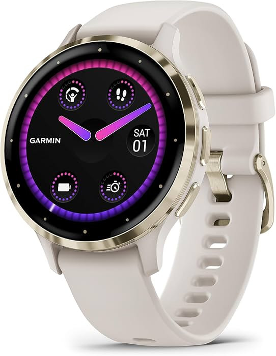 Garmin Venu 3S Soft Gold Stainless Steel Bezel 1.2-Inch AMOLED Touchscreen Display Smart Watch wi... | Amazon (US)