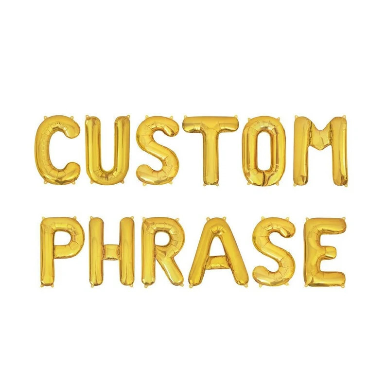 Custom Balloon Letters Balloon Phrase Silver Letter Balloons Custom Balloon Banner Balloon Letter... | Etsy (US)