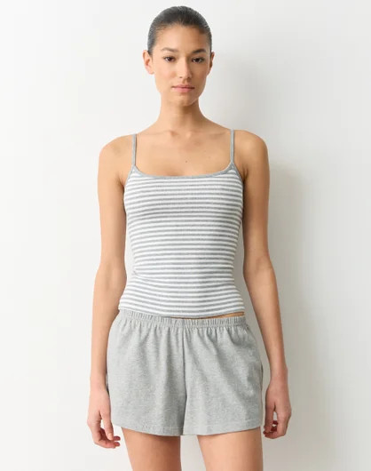 Stripe Thin Strap Cotton Tank | Glassons (Australia)