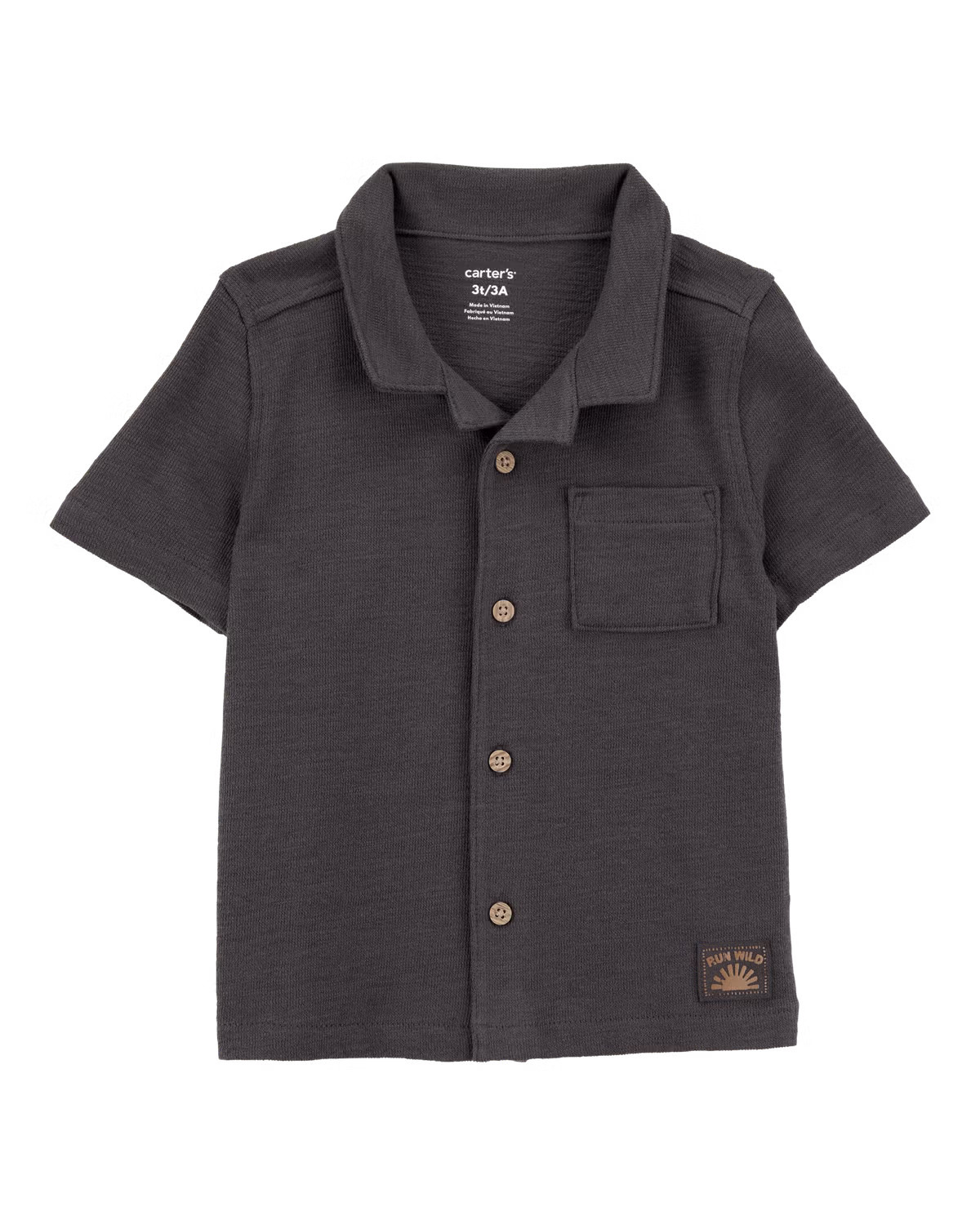 Toddler Textured Button-Down Jacquard Shirt | Carter's | Carter's Inc