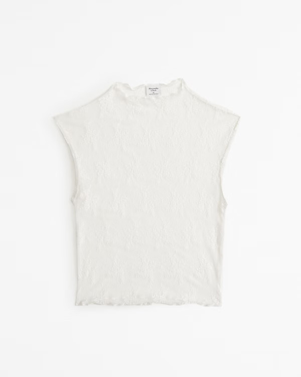 Women's The A&F Paloma Lace Top | Women's Tops | Abercrombie.com | Abercrombie & Fitch (US)