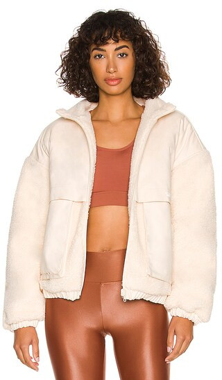 Aina Faux Sherpa Reversible Jacket in Off-White | Revolve Clothing (Global)