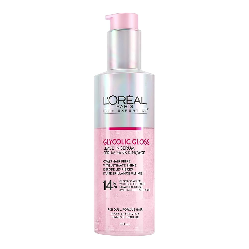 L'Oréal Paris Hair Expertise Glycolic Gloss Shine Leave-In Serum, With Glycolic Acid For Shine a... | Amazon (CA)