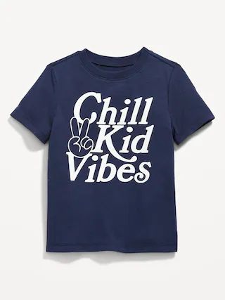Unisex Matching &#x22;Chill Kid Vibes&#x22; T-Shirt for Toddler | Old Navy (US)