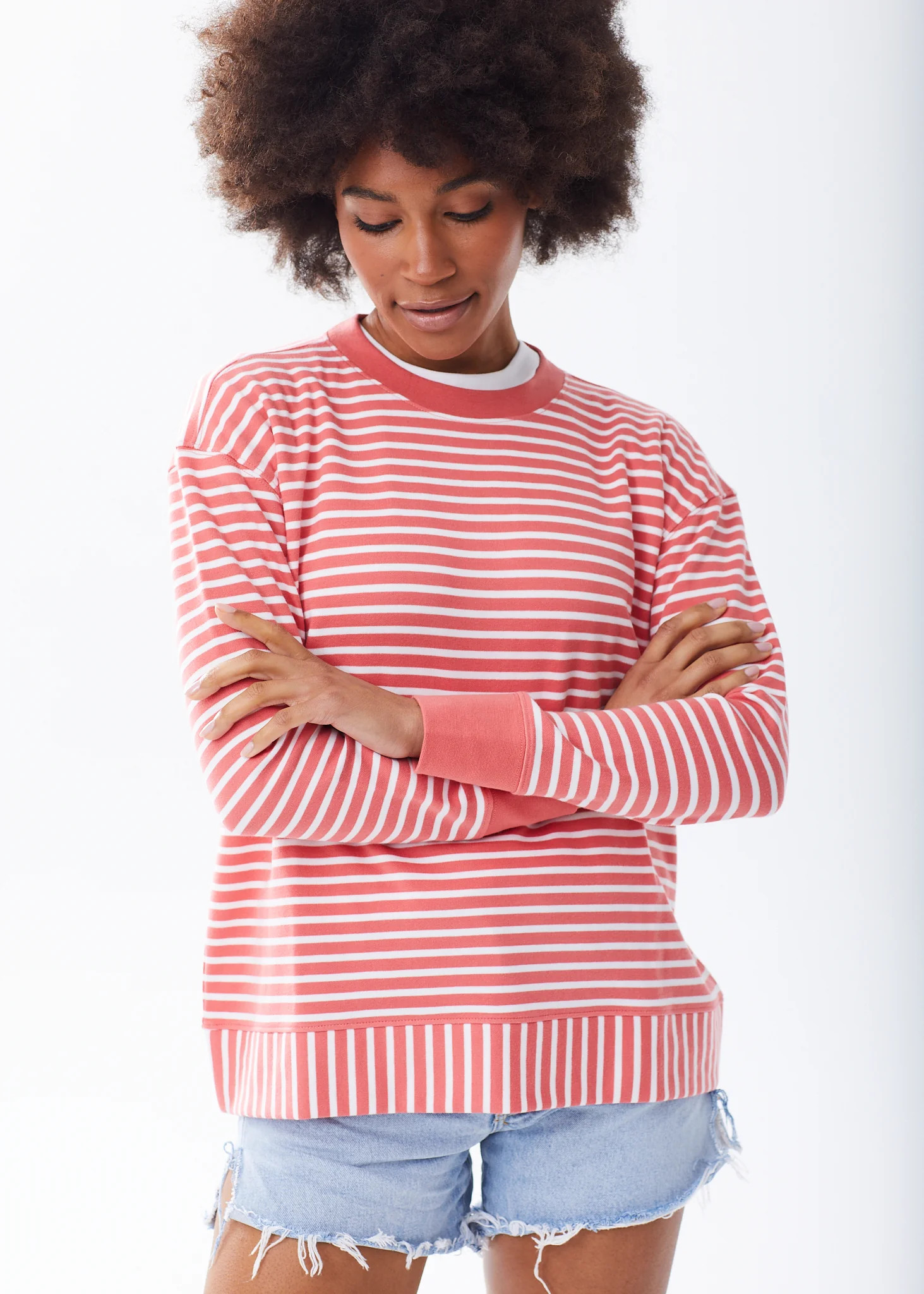 The Crewneck Sweatshirt - Striped | Alice Walk