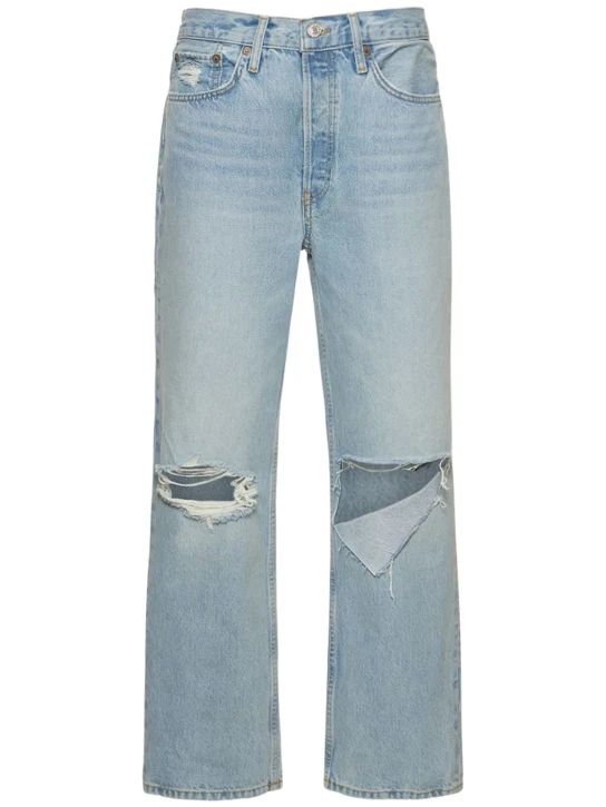 90s low slung ripped jeans - RE/DONE - Women | Luisaviaroma | Luisaviaroma