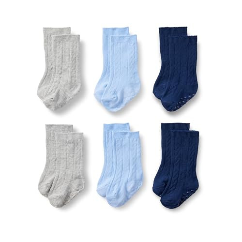 Amazon Essentials x Sofia Grainge Unisex Toddlers and Babies' Cable Knit Knee-High Socks, 6 Pairs | Amazon (US)