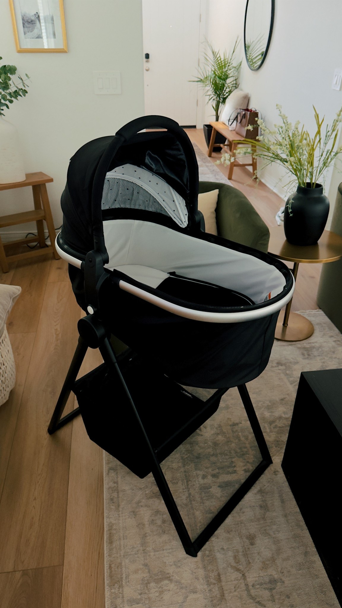 This is the bassinet, stand and stroller system we went with!! 