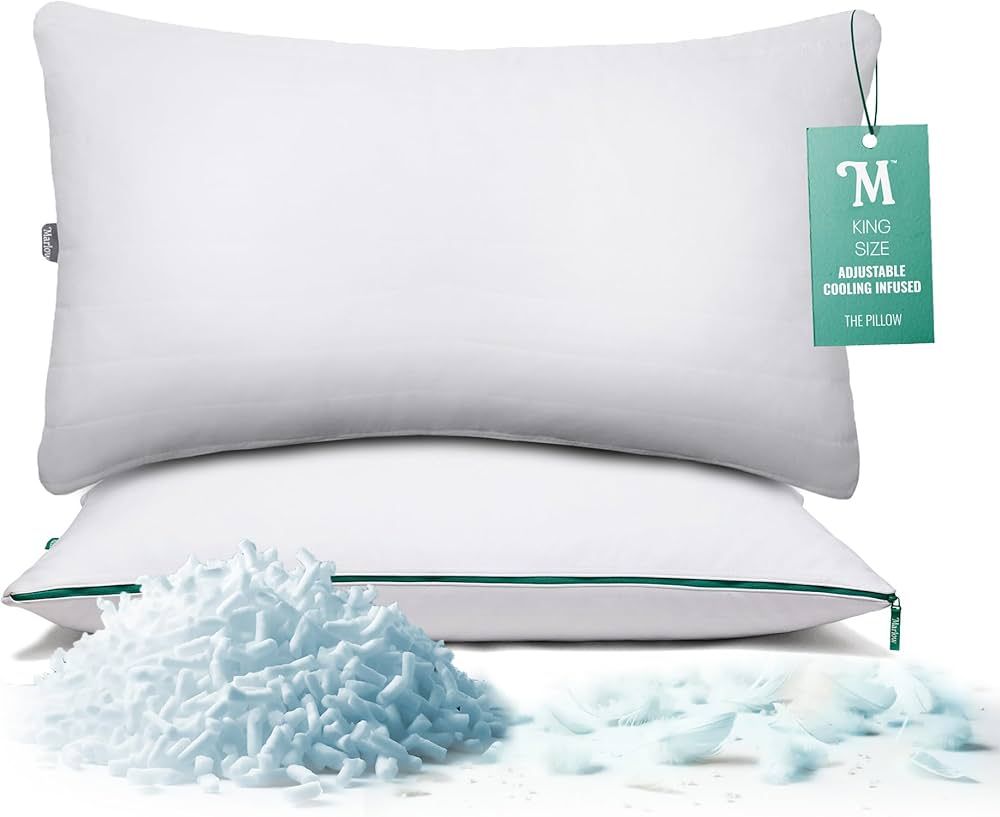 Marlow Adjustable Memory Foam Pillow by Brooklinen - Provides Back and Neck Pain Relief - Ideal B... | Amazon (US)