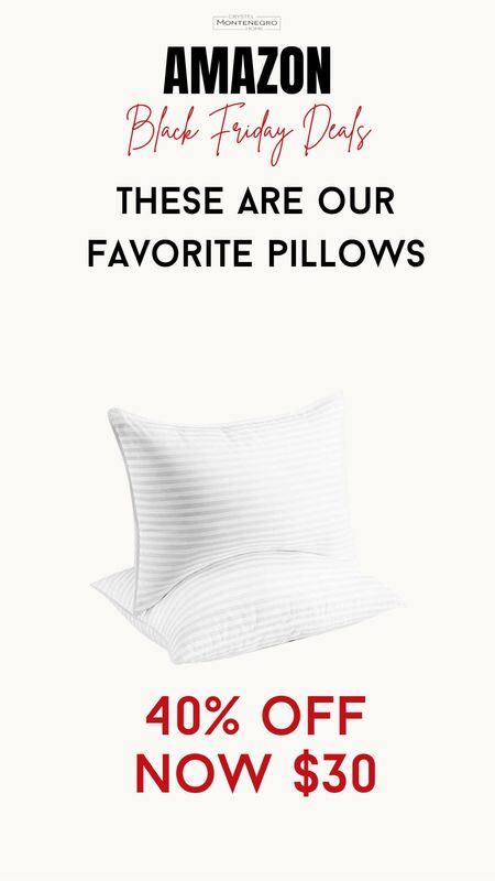 Best pillows are on sale right now during Amazon Black Friday 

#LTKGiftGuide #LTKCyberweek #LTKhome