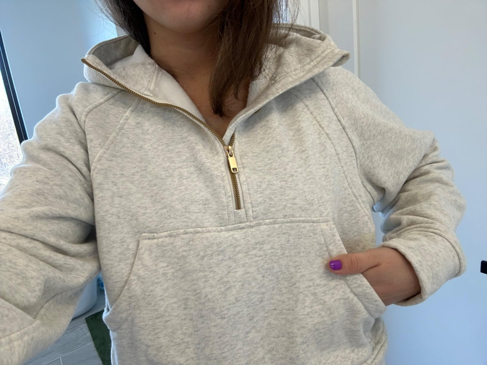 THE GYM PEOPLE Womens' Hoodies Half Zip Long Sleeve Fleece Crop Pullover Sweatshirts with Pockets... | Amazon (US)