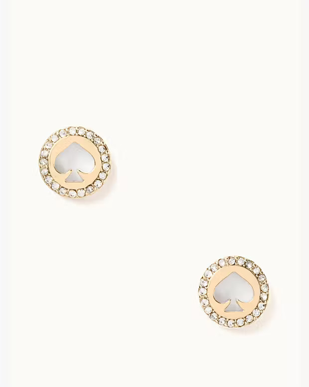 Spot The Spade Pave Halo Spade Studs | Kate Spade Outlet